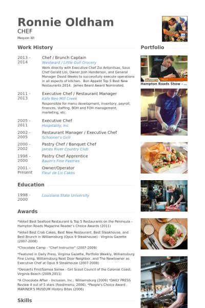 Executive Chef Resume Examples Mryn Ism