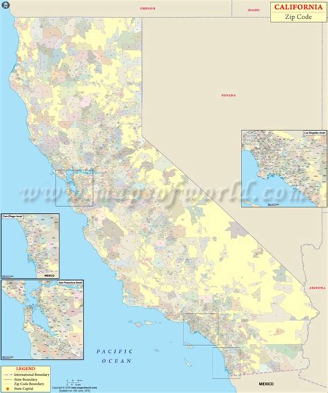 California Zip Code Map Zip Code Map California Map Map