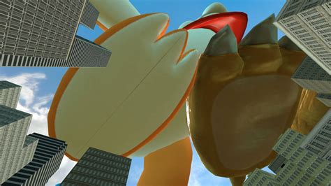 Bowser And Plessie Stomping The City By Picklenick95 On Deviantart