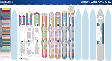 Disney Wish Custom Color Coded Stateroom Category Deck Plan • The