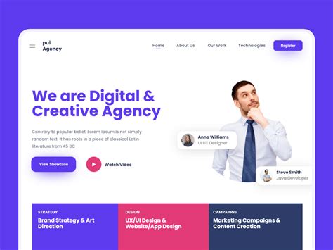 Creative Agency Web Hero Uplabs
