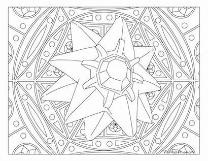 Pokemon Coloring Pages Starmie Adult Windingpathsart Sheets