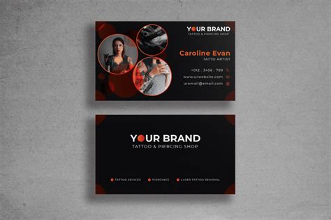 Free Business Card Psd Template For Tattoo Artist Intelligawer