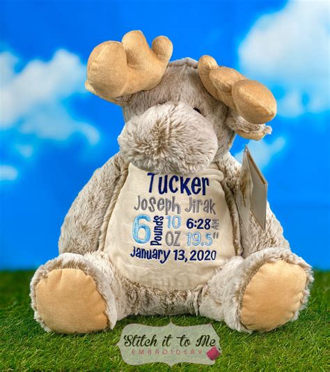 Findgift.com is a free service dedicated to helping you find creative gifts. Personalized Stuffed Moose, Stuffed Moose, Newborn Gift ...