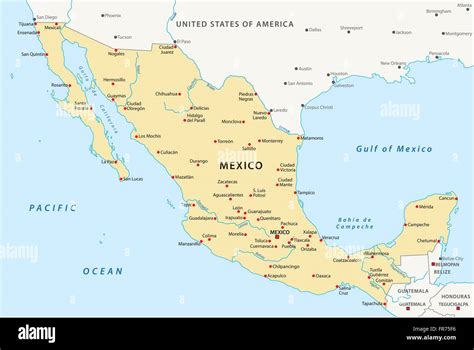 Usa Border Map Mexico High Resolution Stock Photography And Images Alamy