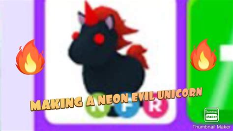 Making Neon Evil Unicorn Adopt Me Roblox Youtube