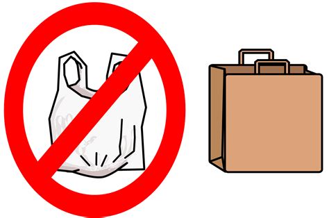 No Plastic Bags Allowed Public Domain Vectors