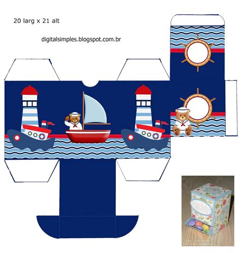 An Image Of A Box That Is Made To Look Like A Boat With A Sailor On It