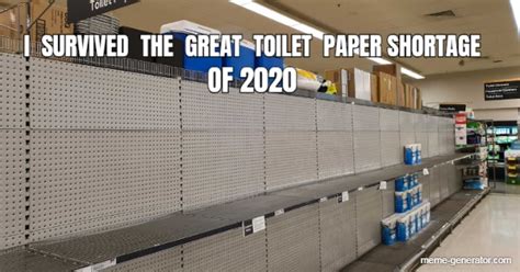I Survived The Great Toilet Paper Shortage Of 2020 Meme Generator