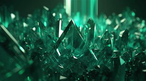 Emerald Crystal Background In Abstract 3d Rendering Diamond Texture