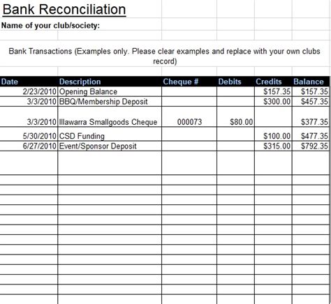 25 Free Bank Reconciliation Templates Examples Excel Word