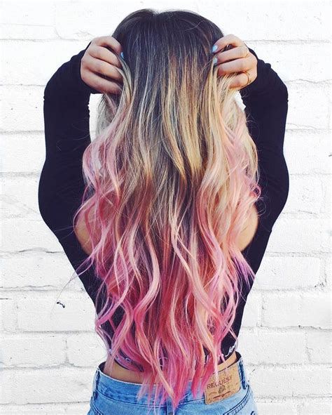 Image Result For Light Pink Hair Tips Blonde Hair