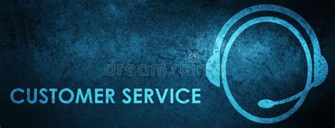 Customer Service Customer Care Icon Special Blue Banner Background