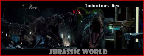 Jurassic World Indominus Rex Vs T Rex By Fanzone25 On Deviantart