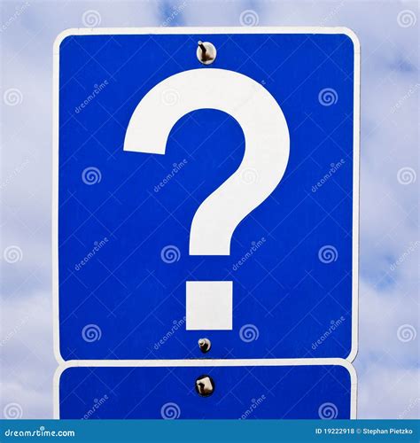 Road Sign Question Mark Royalty Free Stock Photos Image 19222918