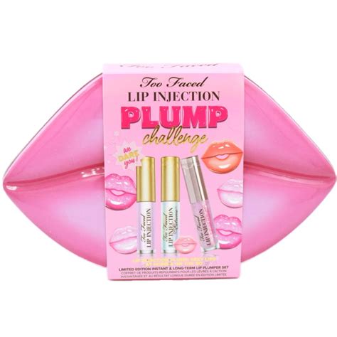 Amazon Com Too Faced Lip Injection Plump Challenge Instant Long Term Lip Plumper Gift Set
