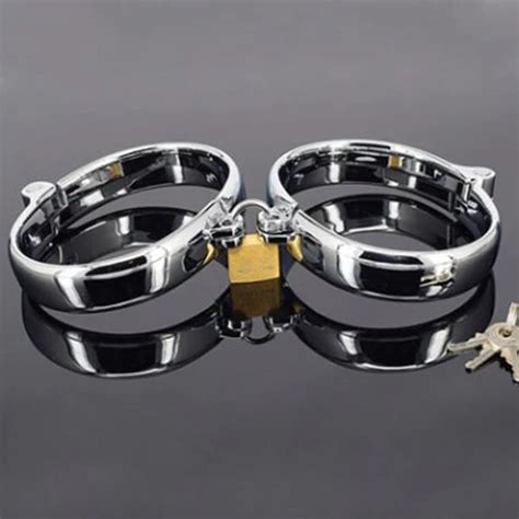 Buy Chastity Locks Stainless Steel Handcuff Ankle Cuff