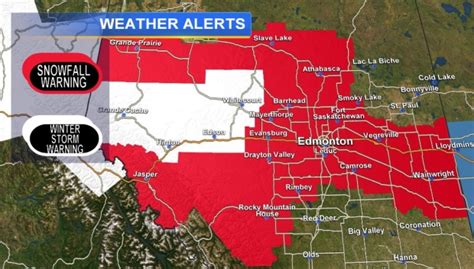 Significant Snowfall Expected Across Parts Of Alta Warnings Issued By