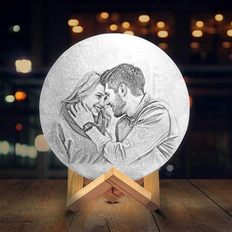 Custom 3d Engraved Moon Lamp Night Light With Photo Myphotolamps