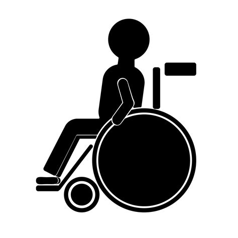 Disabled Person Silhouette Icon Of A Person In A Wheelchair Mobility