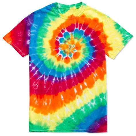 Custom Dyenomite 100 Cotton Rainbow Tie Dye T Shirt Design Short