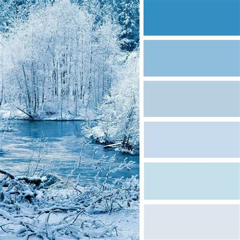 100 Color Inspiration Schemes Blue Winter Color Palette Beach Color