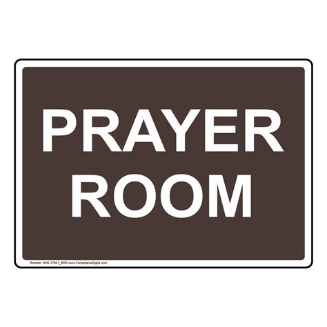 Facilities Room Name Sign Prayer Room