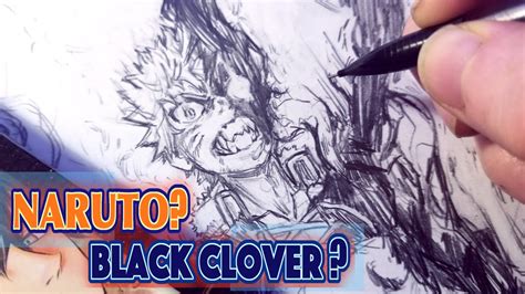 Drawing Naruto As Black Clover Demon Anime Manga Sketch