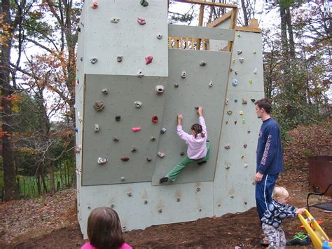 Stationary climbing tower and mobile rock walls are both available. DIY Backyard Playgrounds - Buyswings.com