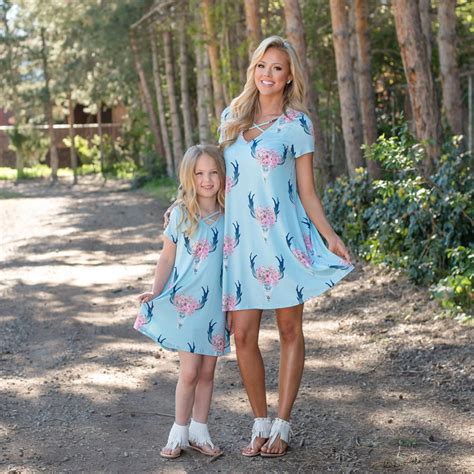 Mother Daughter Summer Dress 2017 Mother And Daughter Matching Clothes