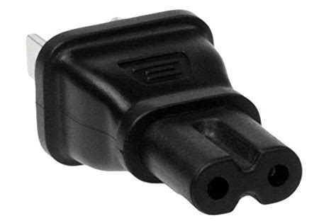 SF Cable 2 Prong Right Angle Plug Adapter USA IEC 60320 C7 Receptacle