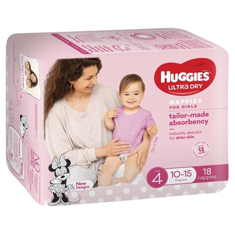 Buy Huggies Ultra Dry Convenience Toddler Girl Nappies Size 4 At