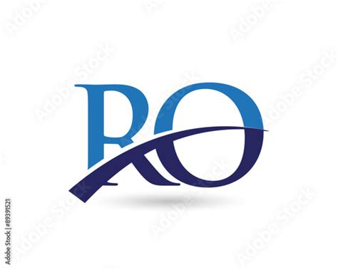 Ro Logo Letter Swoosh Stock Vector Adobe Stock