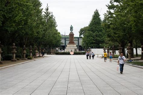 Long Alley Leading To The Gates Of Yasukuni Shrine Editorial Photo