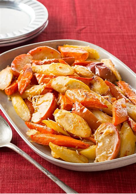 Browse more than 2,120 vegetable side dish recipes. Oven-Roasted Root Vegetables & Apples — This savory fall ...