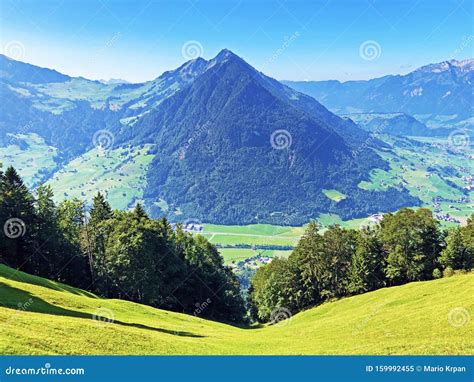 The Engelbergertal Alpine Valley By The River Engelberger Aa And The