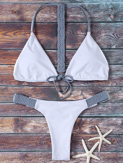 2019 Halter Reversible Thongs Bikini Swimsuit