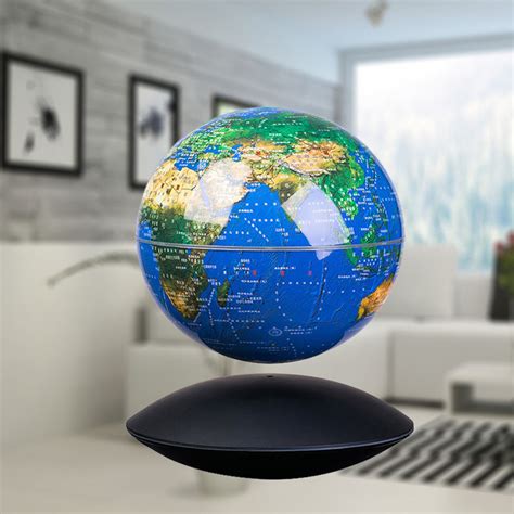 Led Light Magnetic Levitation Floating World Map Globe Desktop