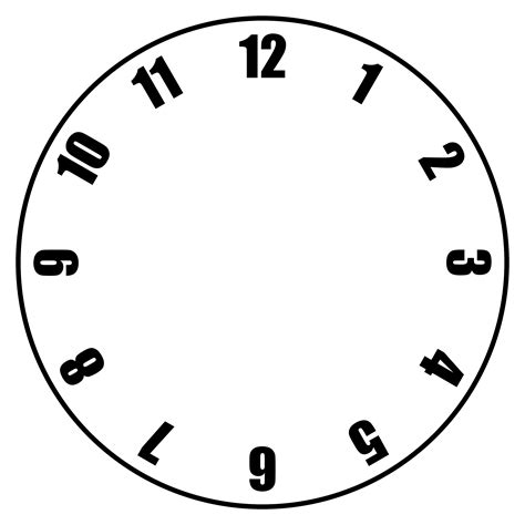 Analog Clock Face Template - ClipArt Best