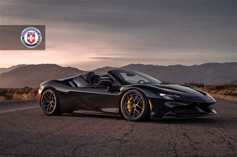 Photoshoot Nero Ferrari Sf90 Spider With Hre Hx101 Wheels In Satin