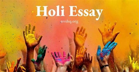 Holi Essay In English For Class 5 To 10 Class Students History Background