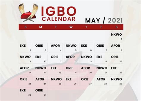 The Igbo Calendar Izu Igbo Igbo Heritage