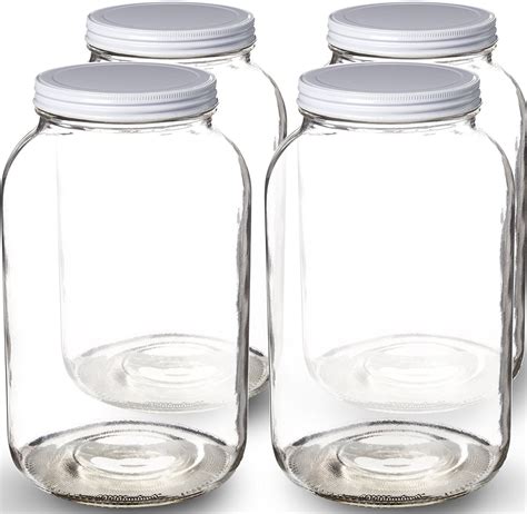 1 Gallon Glass Jar Wide Mouth With Airtight Metal Lid Usda Etsy Norway