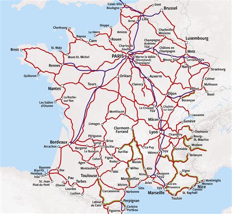 Rail Map France Trains In France Happyrail Train Tickets Europe