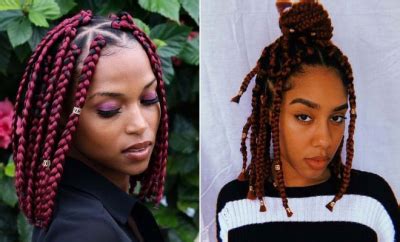 Give your natural hair a month break with box braids. 23 Short Box Braid Hairstyles Perfect for Warm Weather ...