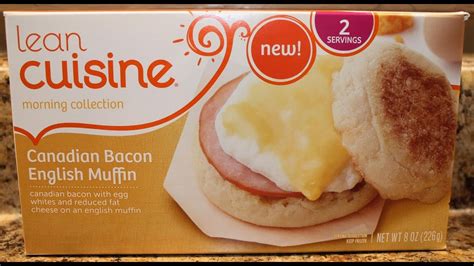 Lean Cuisine Canadian Bacon English Muffin Food Review Youtube