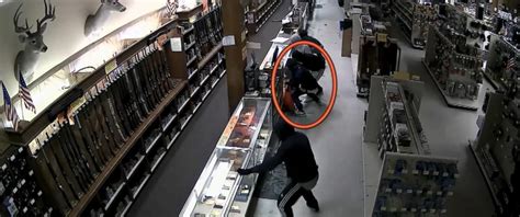 security camera footage shows gang looting gun store abc news