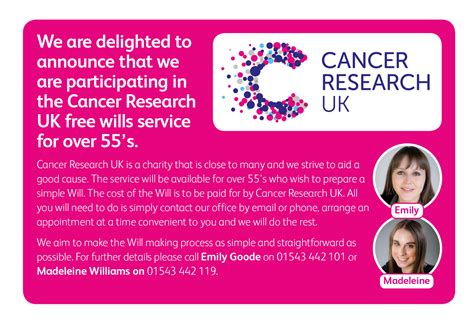 Cancer Research Uk Free Will Service Adcocks Solicitors