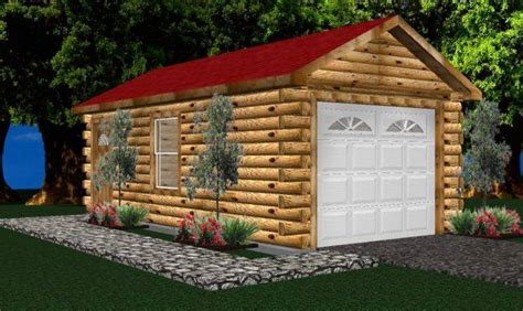 Single Double Triple Car Log Cabin Garage Kits House Plans 131142