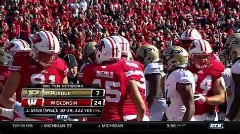 Purdue At Wisconsin Football Highlights Youtube